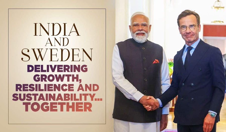 PM Modi, Sweden PM Write Joint Op-Ed on Bilateral Ties