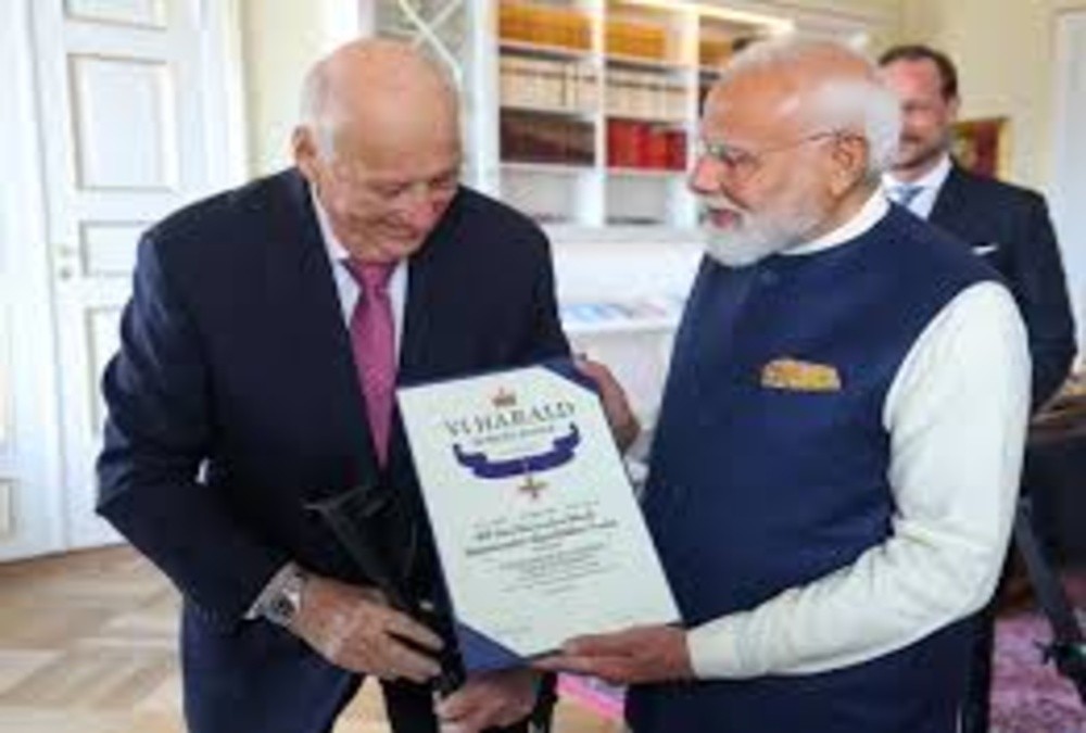 PM Modi Meets Norway King Harald V in Oslo