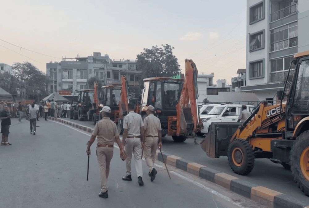 Massive Encroachment Drive in Jaipur Amid Tight Security