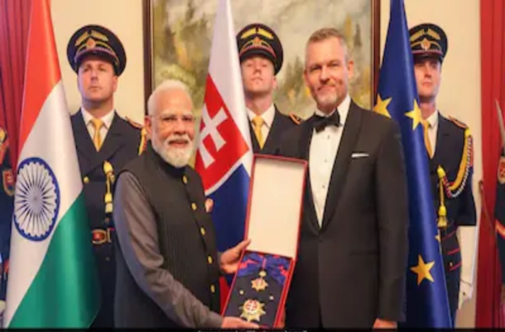 PM Modi Receives Slovakia’s Highest State Honour