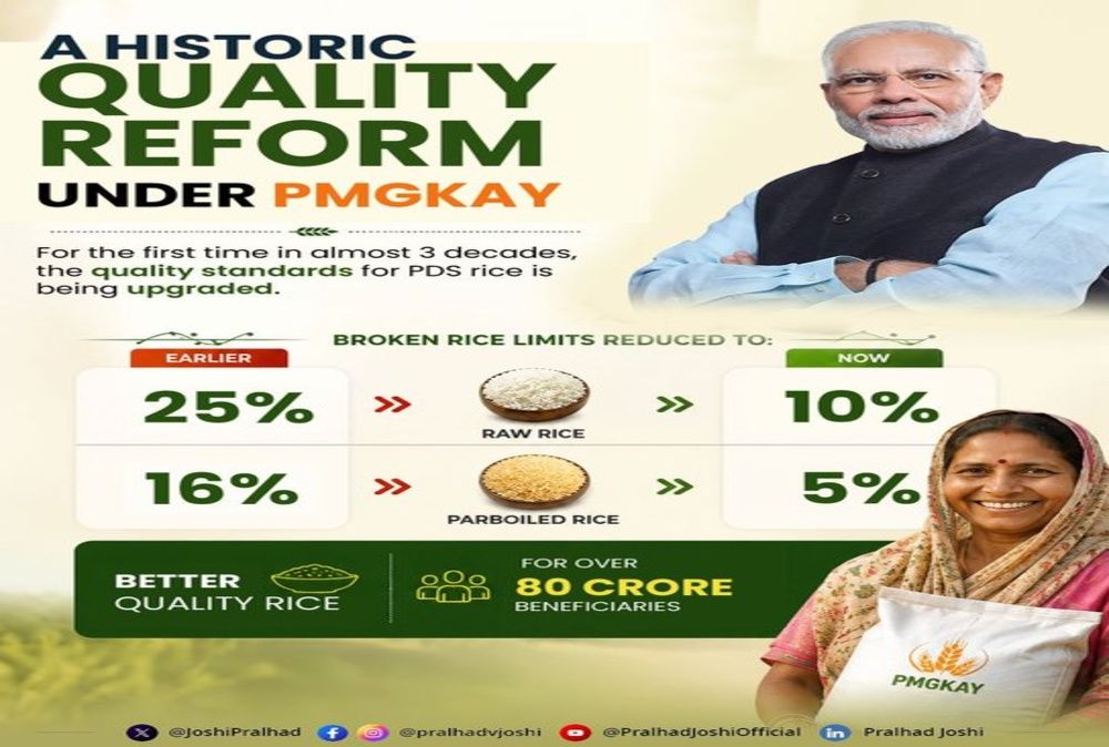 Govt Approves Better-Quality Rice Under PMGKAY