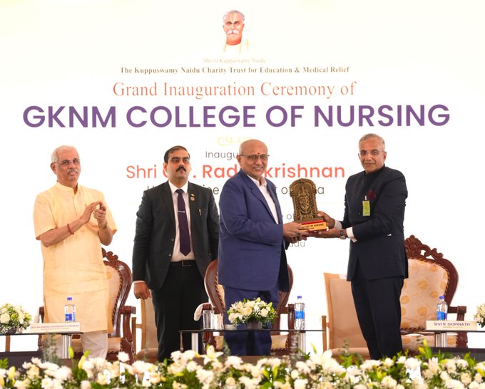 VP Radhakrishnan Inaugurates GKNM College of Nursing