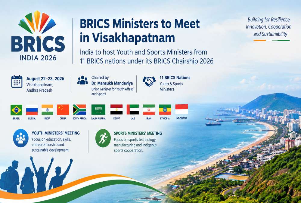 BRICS Ministers to Meet in Visakhapatnam