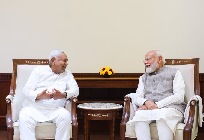 Nitish Kumar Meets PM Modi in New Delhi