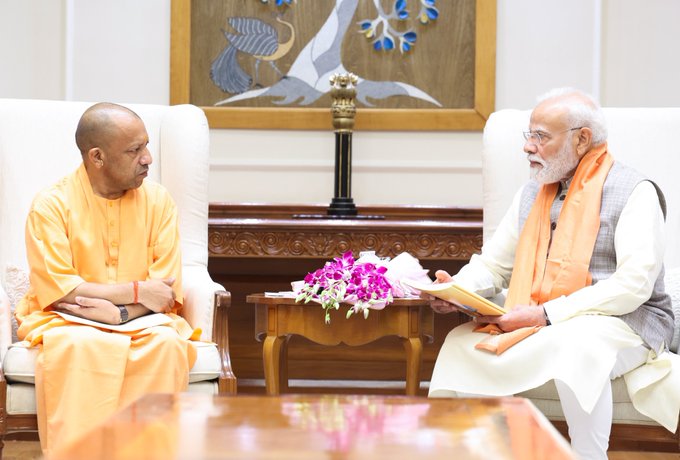 CM Yogi Adityanath Meets PM Modi in New Delhi