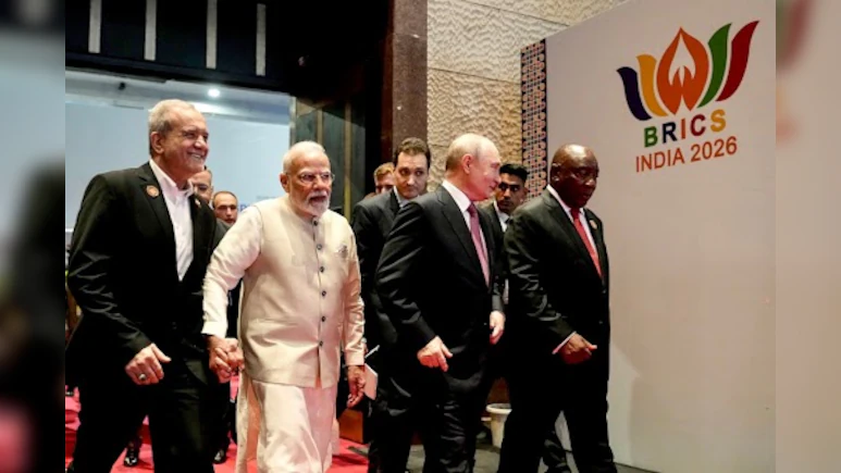 PM Modi, Pezeshkian Hand-in-Hand at BRICS Forum