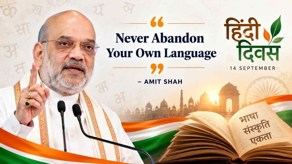 Never Abandon Your Own Language: Amit Shah on Hindi Diwas