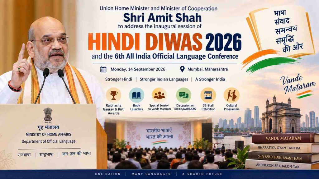 HM Shah to Address Hindi Diwas, Official Language Conference in Mumbai