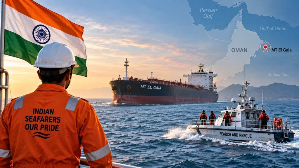 India Condemns Oman Vessel Attack, 13 Indian Seafarers Rescued, 1 Missing