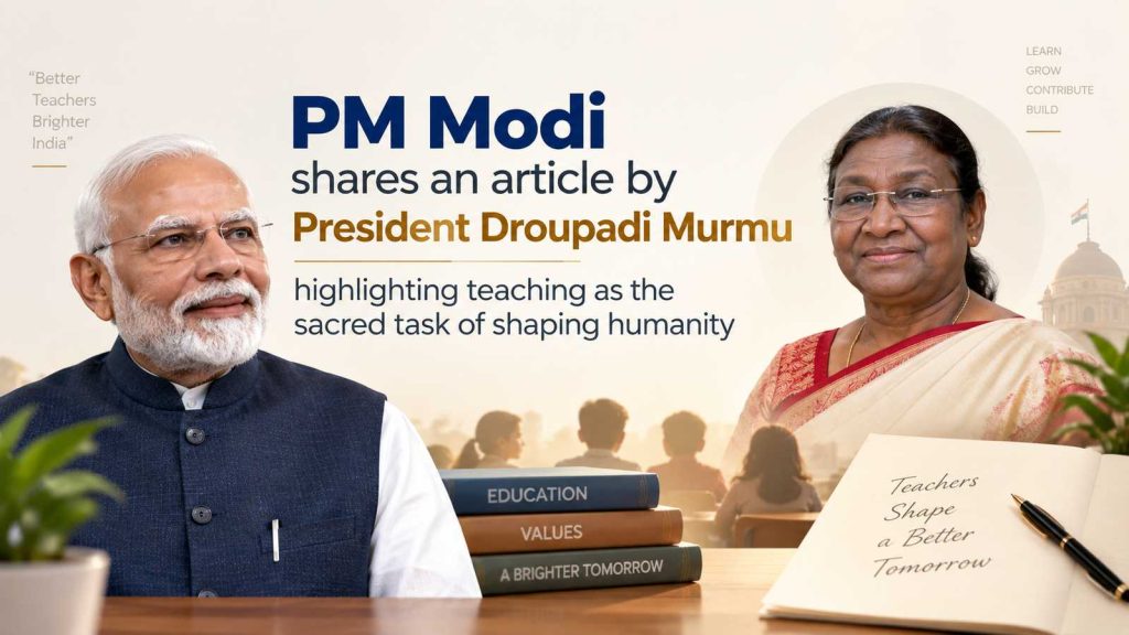 PM Modi Shares President Murmu’s Teachers’ Day Article