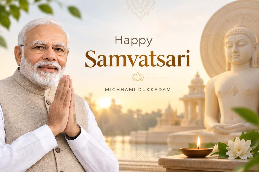 PM Modi Extends Samvatsari Greetings