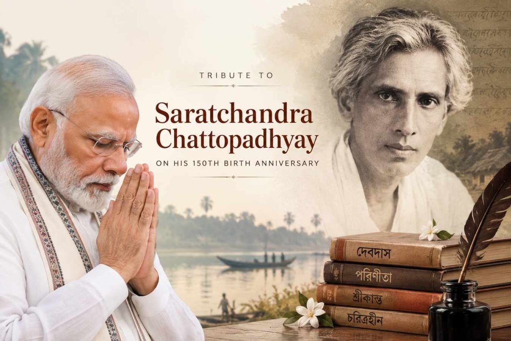 PM Modi Pays Tribute to Saratchandra on 150th Birth Anniversary